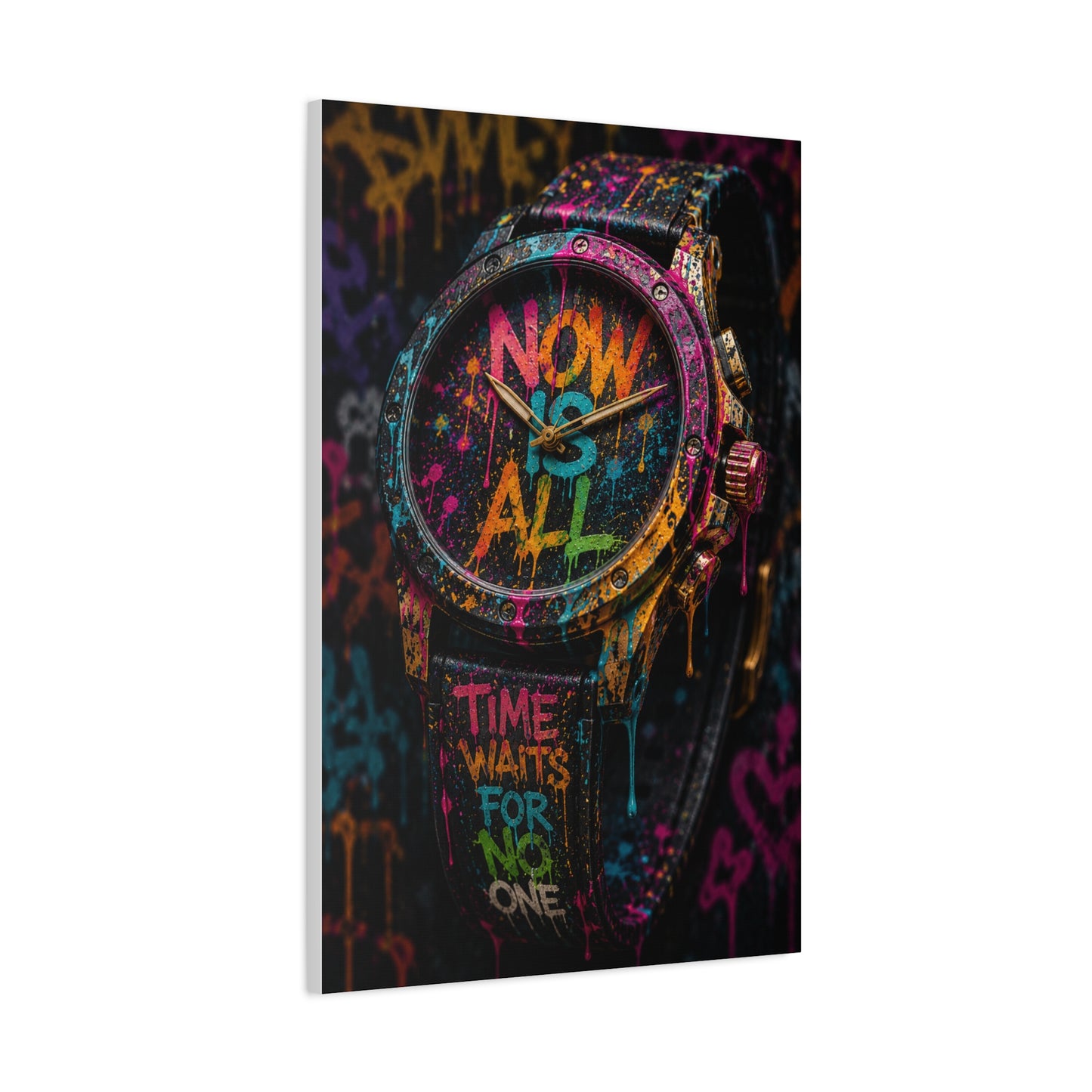 Now Is All Graffiti Watch Street Wall Art & Canvas Print