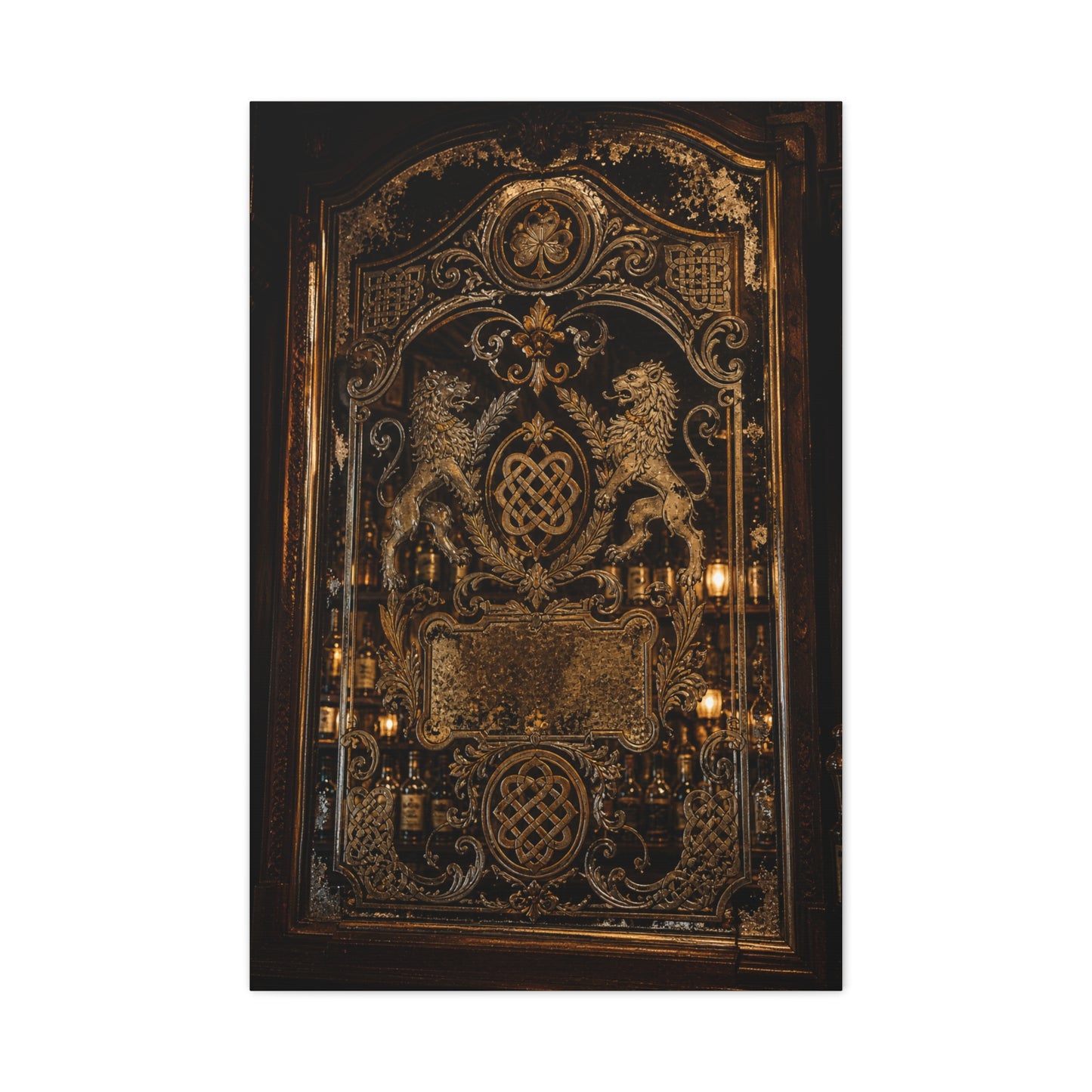 Victorian Ornate Bar Mirror Wall Art & Canvas Print