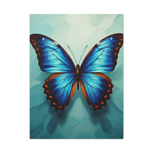 Azure Blue Butterfly Elegance Wall Art & Canvas Prints