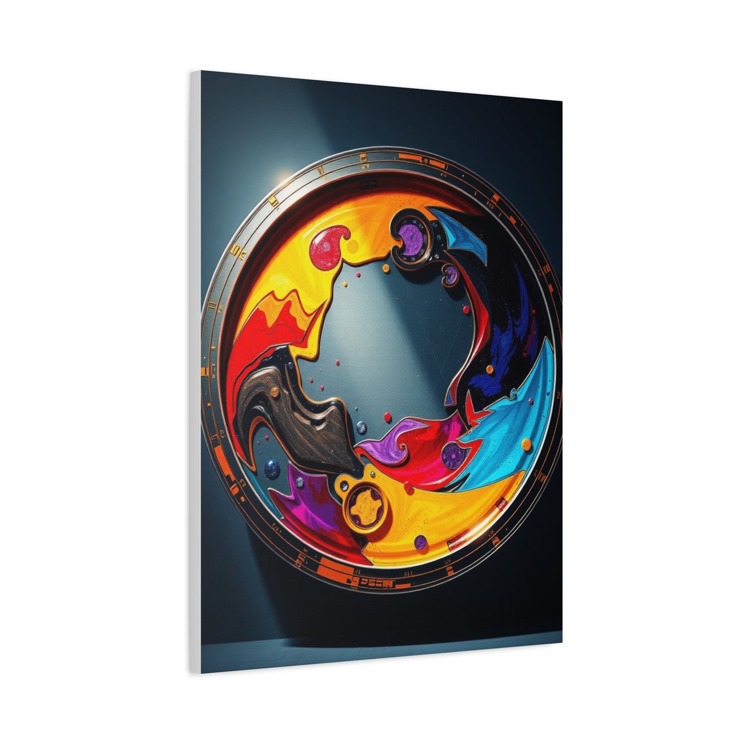 Masterpiece Circular Abstract Art Vision Wall Art & Canvas Print