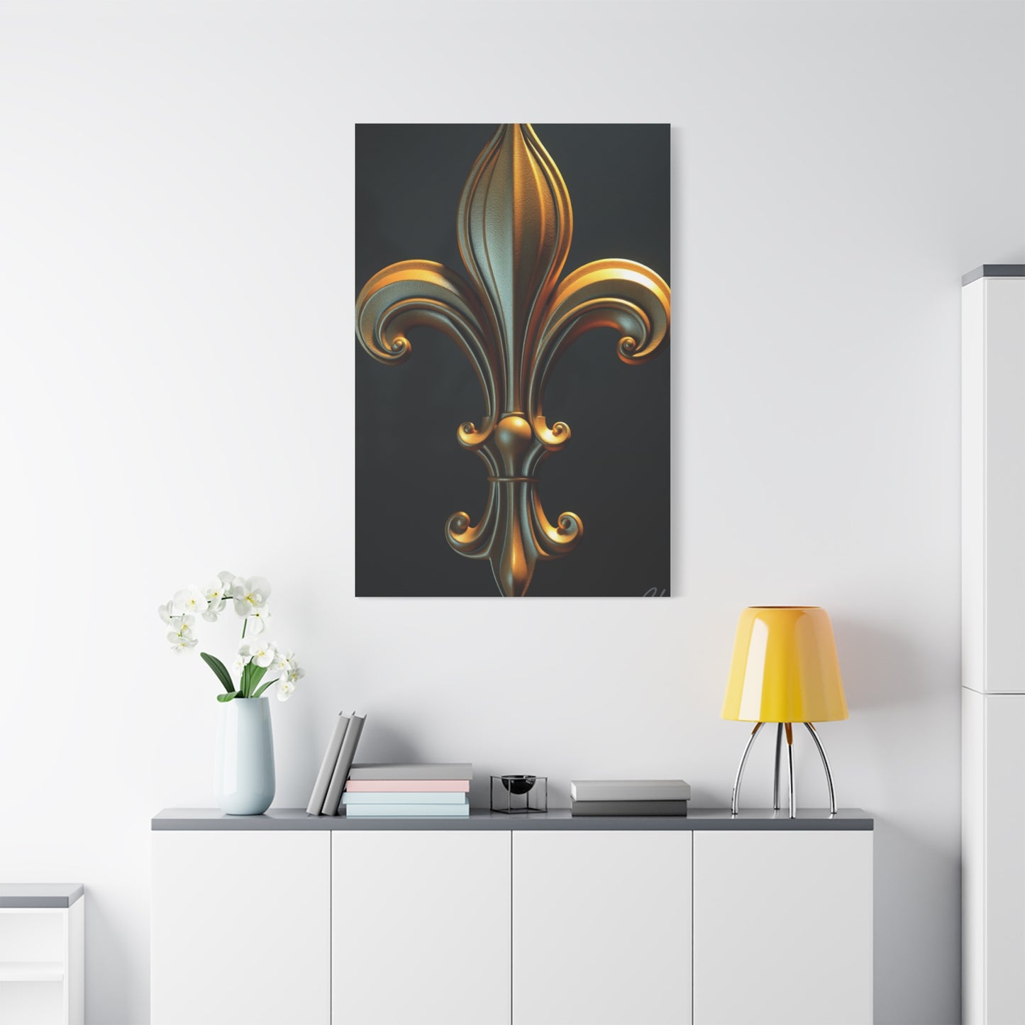 Fleur-de-Lis Art Luxury Canvas Wall Art & Canvas Print