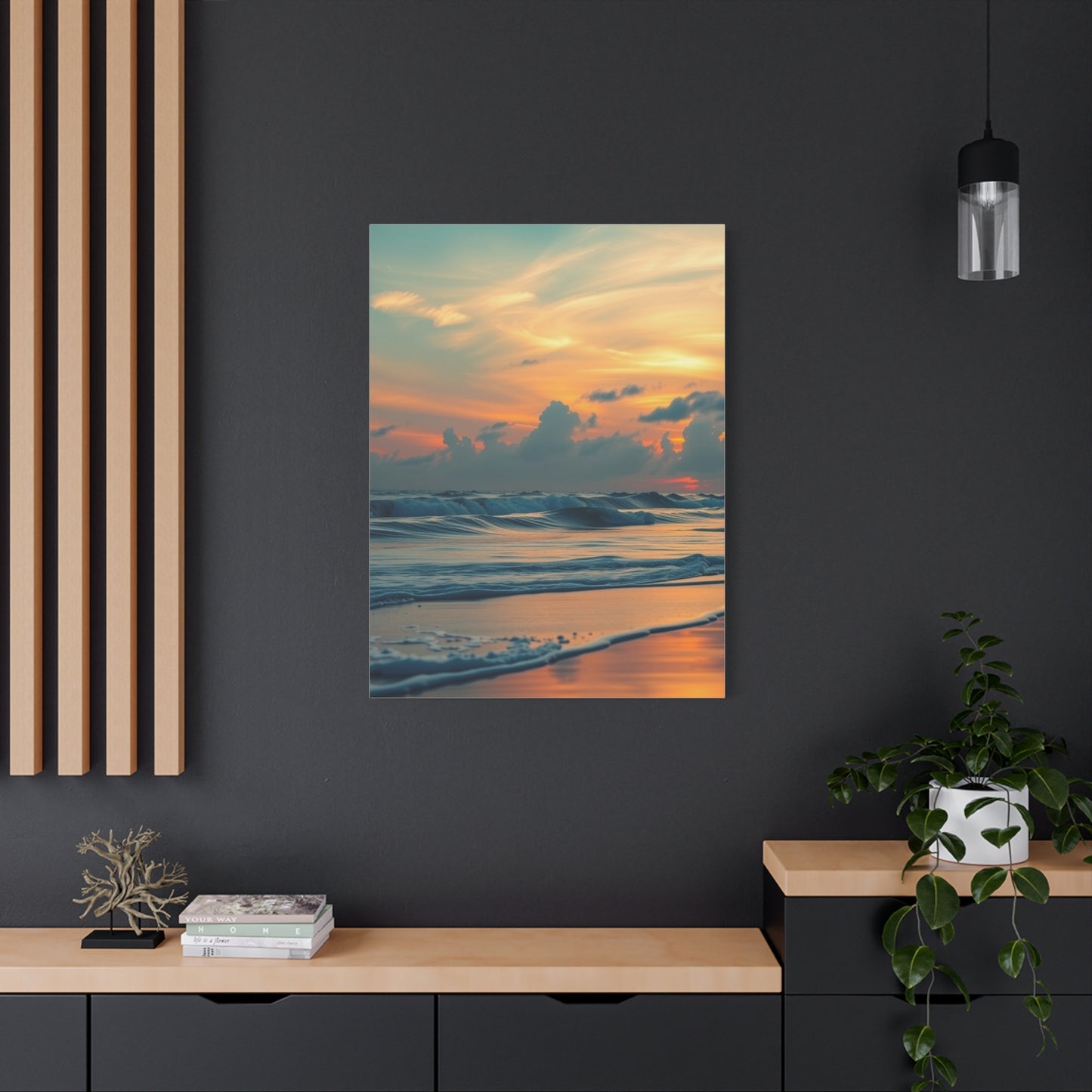 Elite Beach Sunrise and Sunset Art Vision Wall Art & Canvas Print