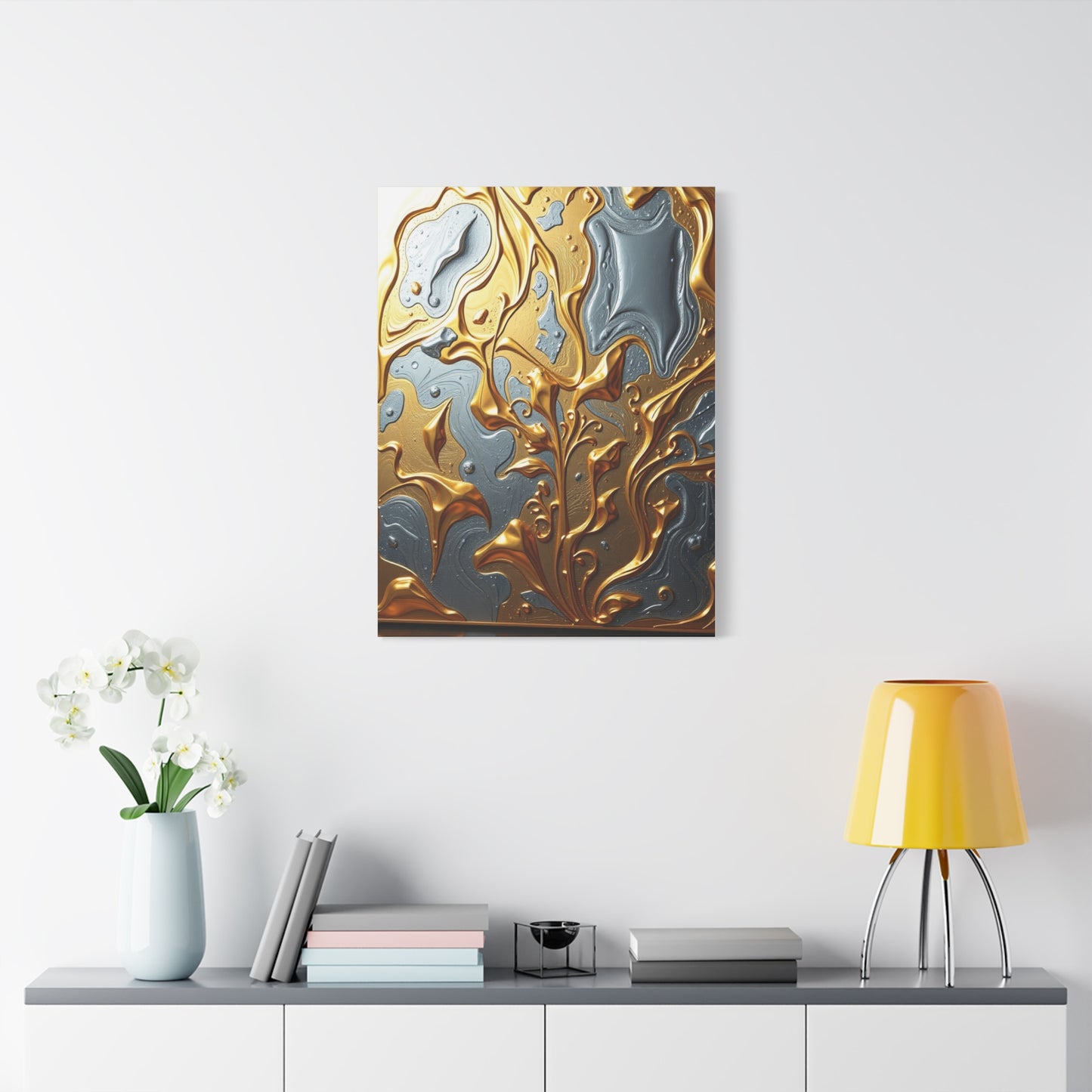 Elite Gold & Silver Canvas Art Vision Wall Art & Canvas Print