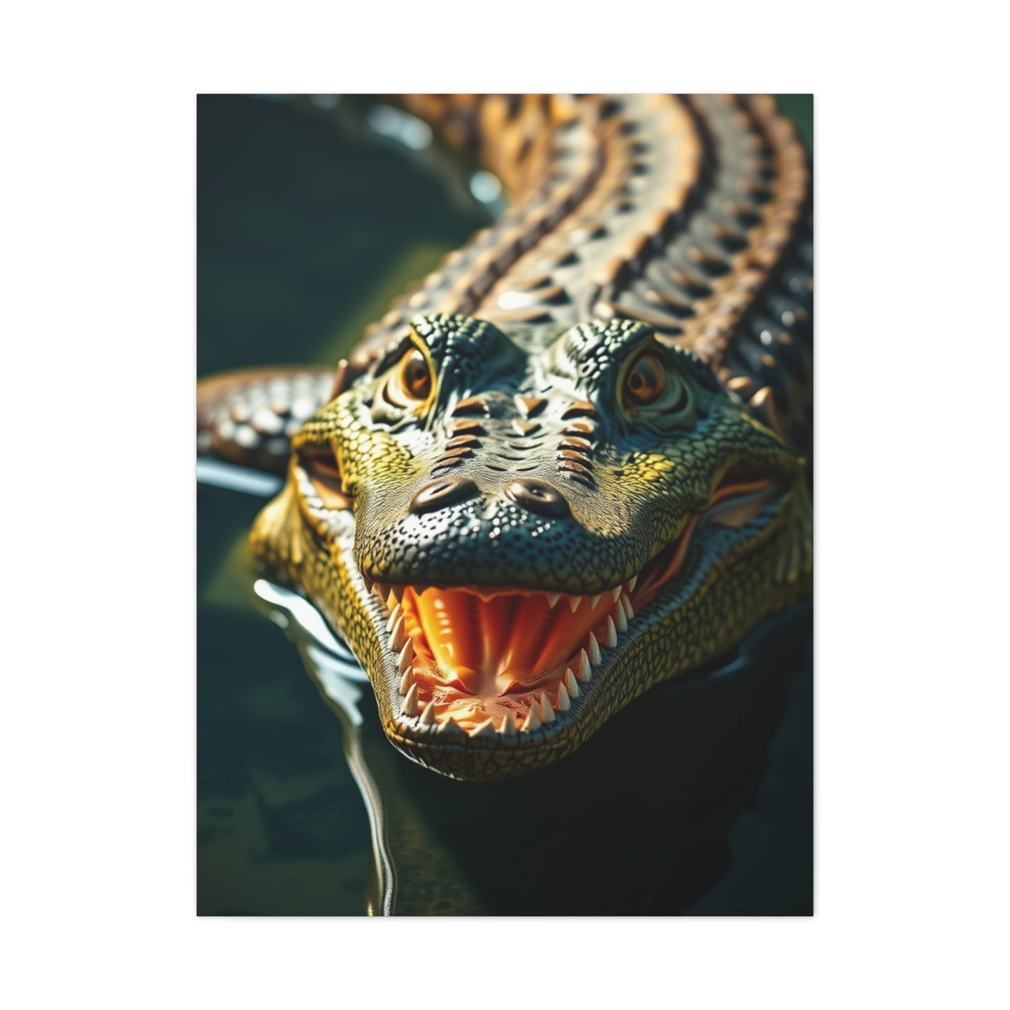 Masterpiece Crocodile & Alligator Art Vision Wall Art & Canvas Print