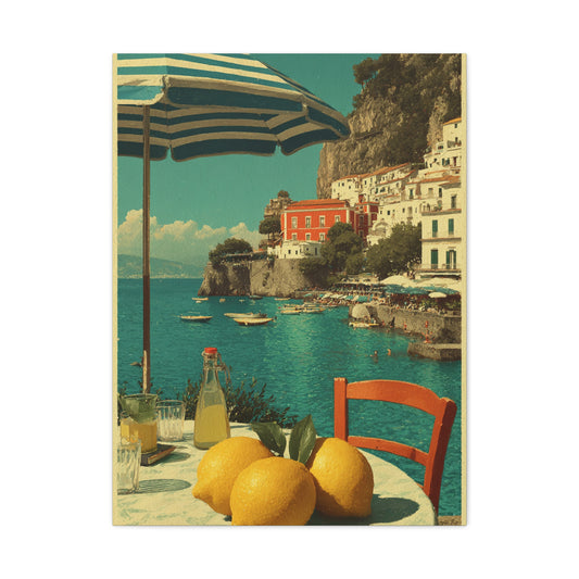 Vintage Amalfi Lemon Terrace Wall Art & Canvas Print