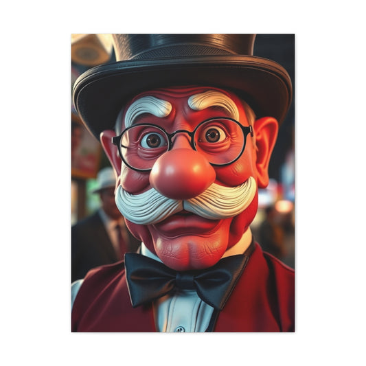 Rich Uncle Pennybags Art Luxury Canvas Wall Art & Canvas Print