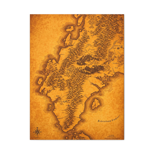 Old Europe Map Illustration Wall Art & Canvas Prints