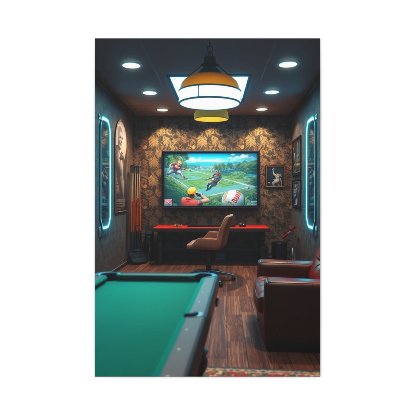 Masterpiece Game Room Art Vision Wall Art & Canvas Print