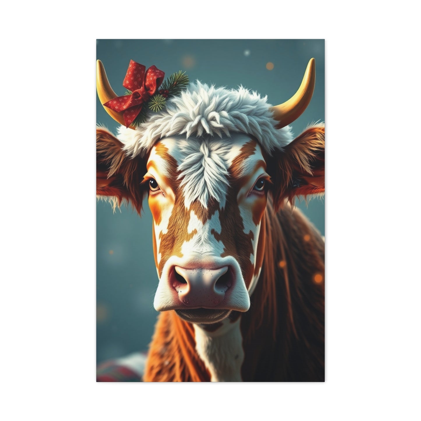 Masterpiece Christmas Cow Art Vision Wall Art & Canvas Print