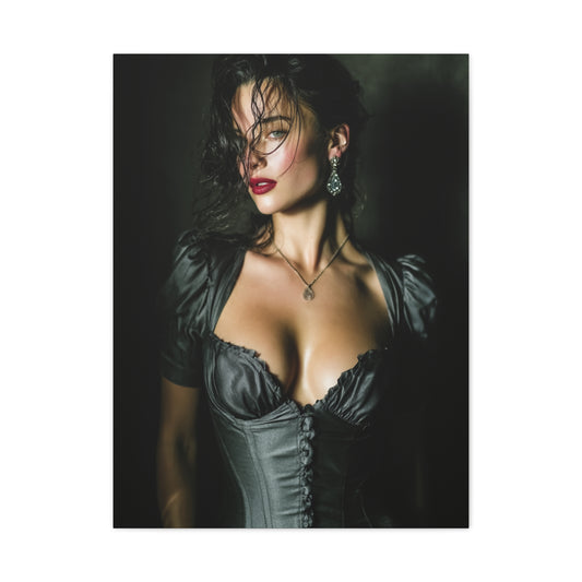 High-Fashion Satin Portrait Wall Art & Canvas Print