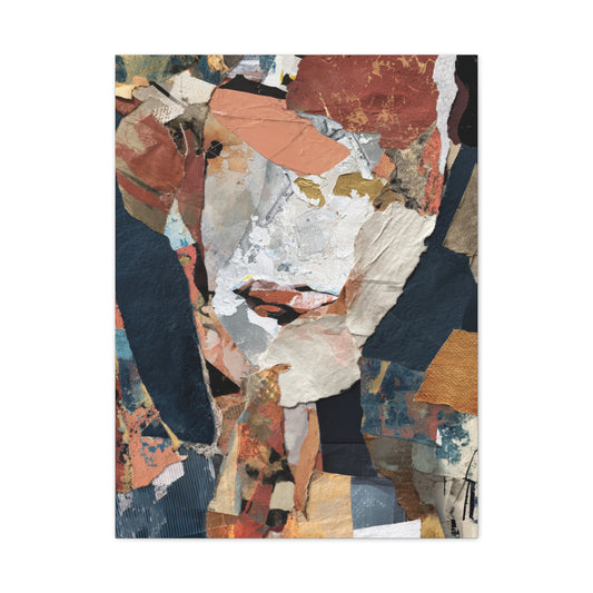 Contemporary Mixed Media Collage Abstract Wall Art & Canvas Print