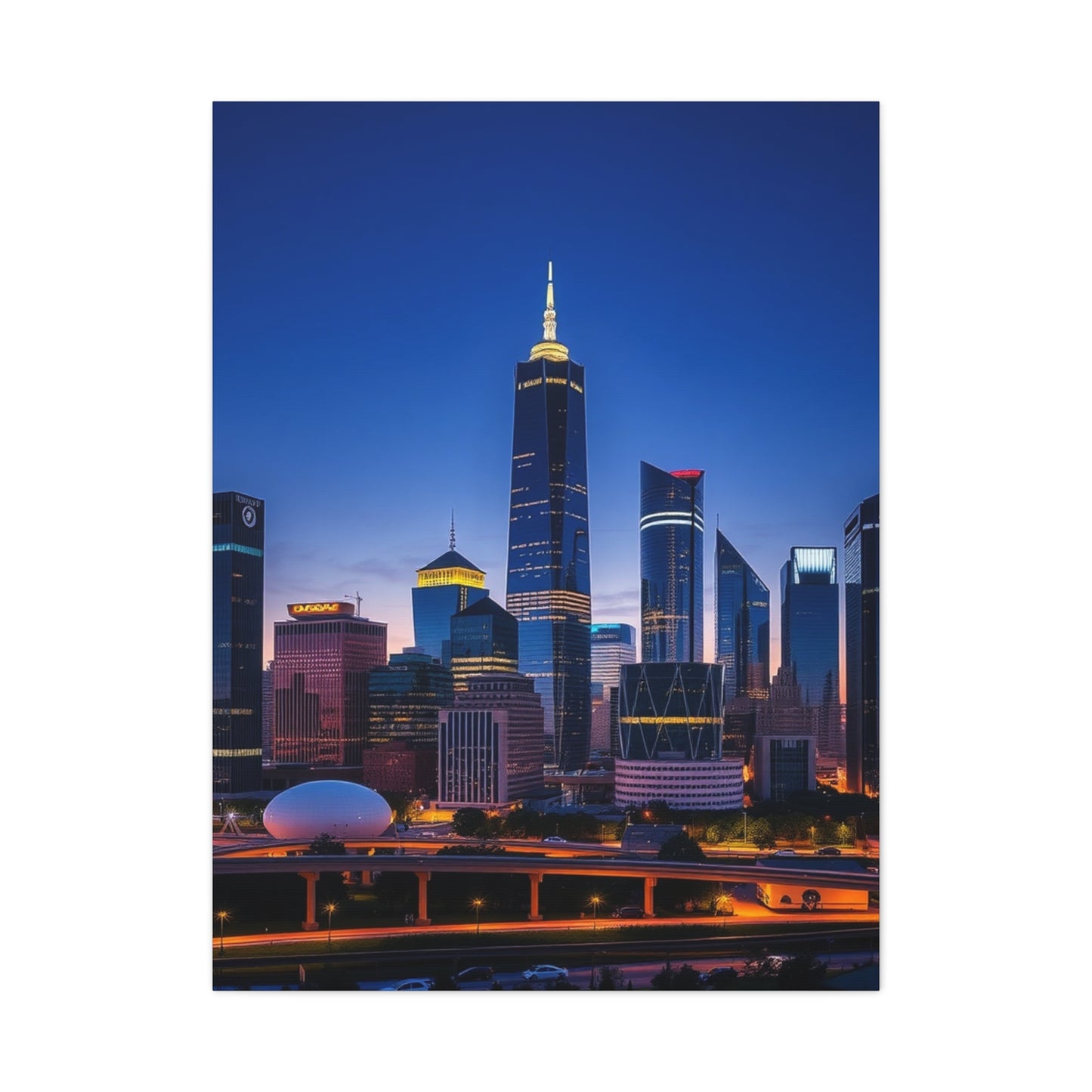 Houston Skylines Art Luxury Canvas Wall Art & Canvas Print