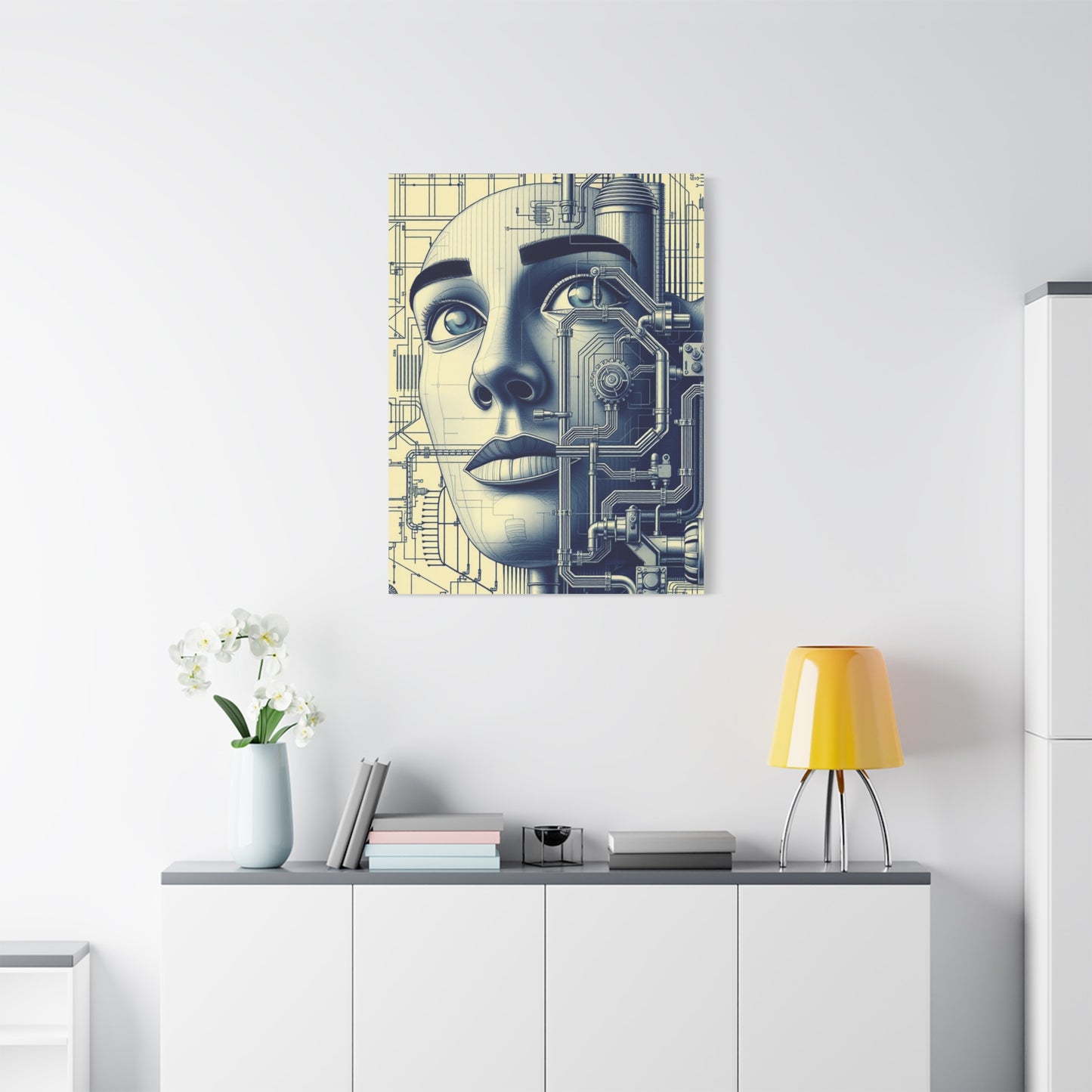 Engineering & Machinery Blueprints Art Luxury Canvas Wall Art & Canvas Print