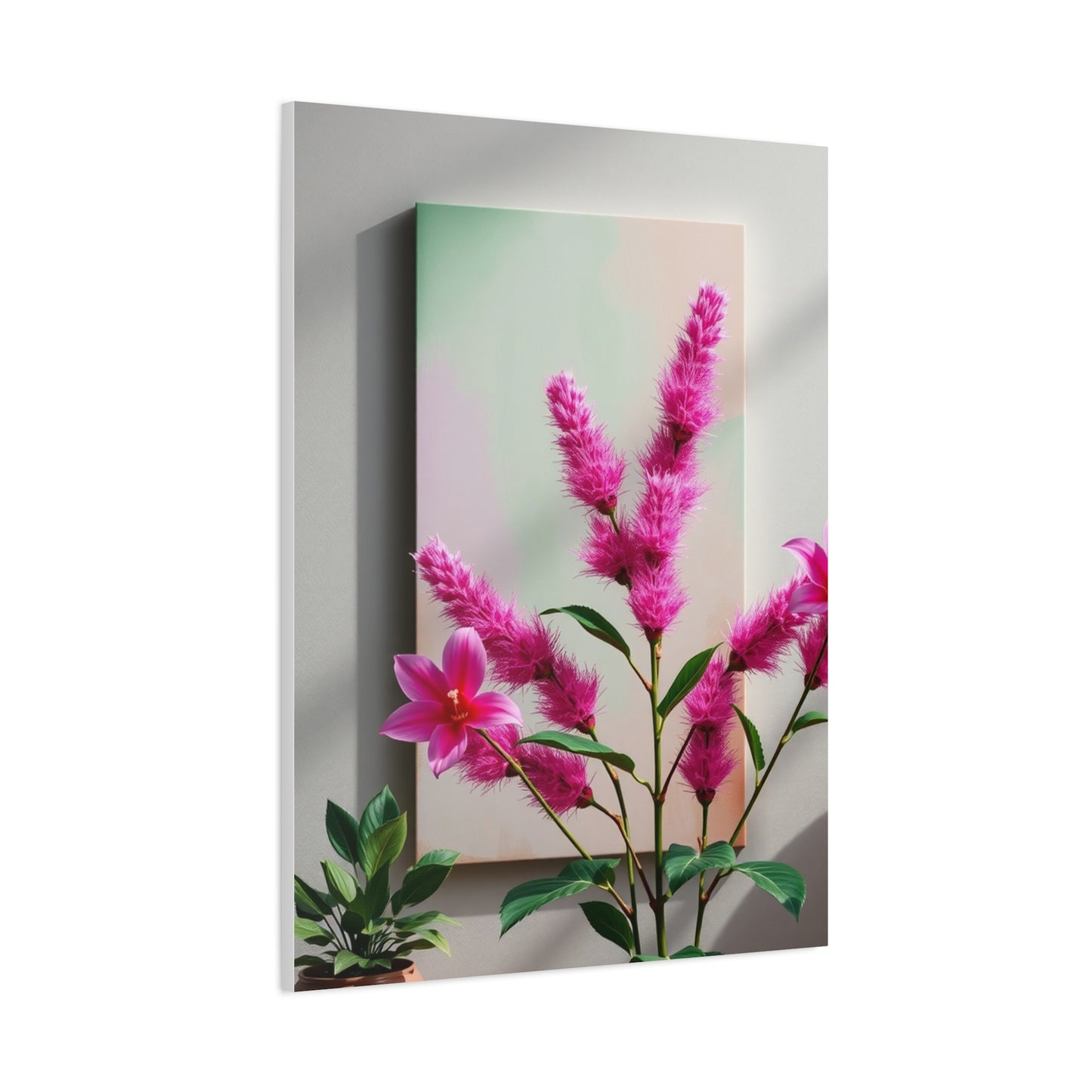 Supreme Green & Pink Canvas Art Collection Wall Art & Canvas Print