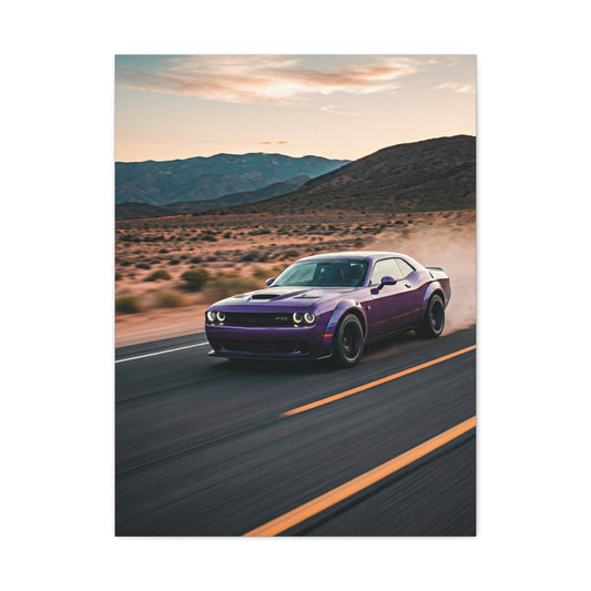 Dodge Challenger Canyon Road Power Run Wall Art & Canvas Prints