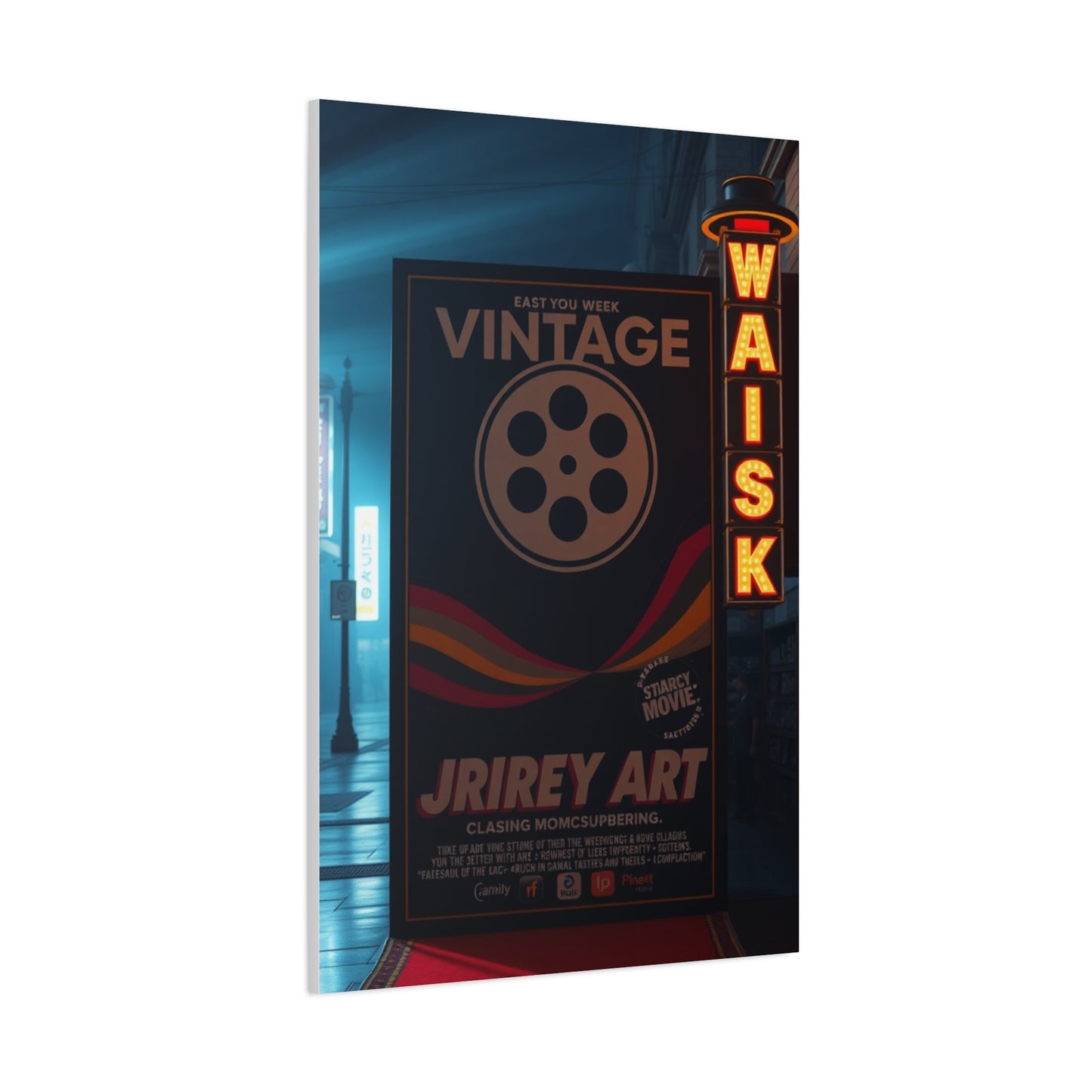 Vintage Movie Posters Art Refined Canvas Wall Art & Canvas Print