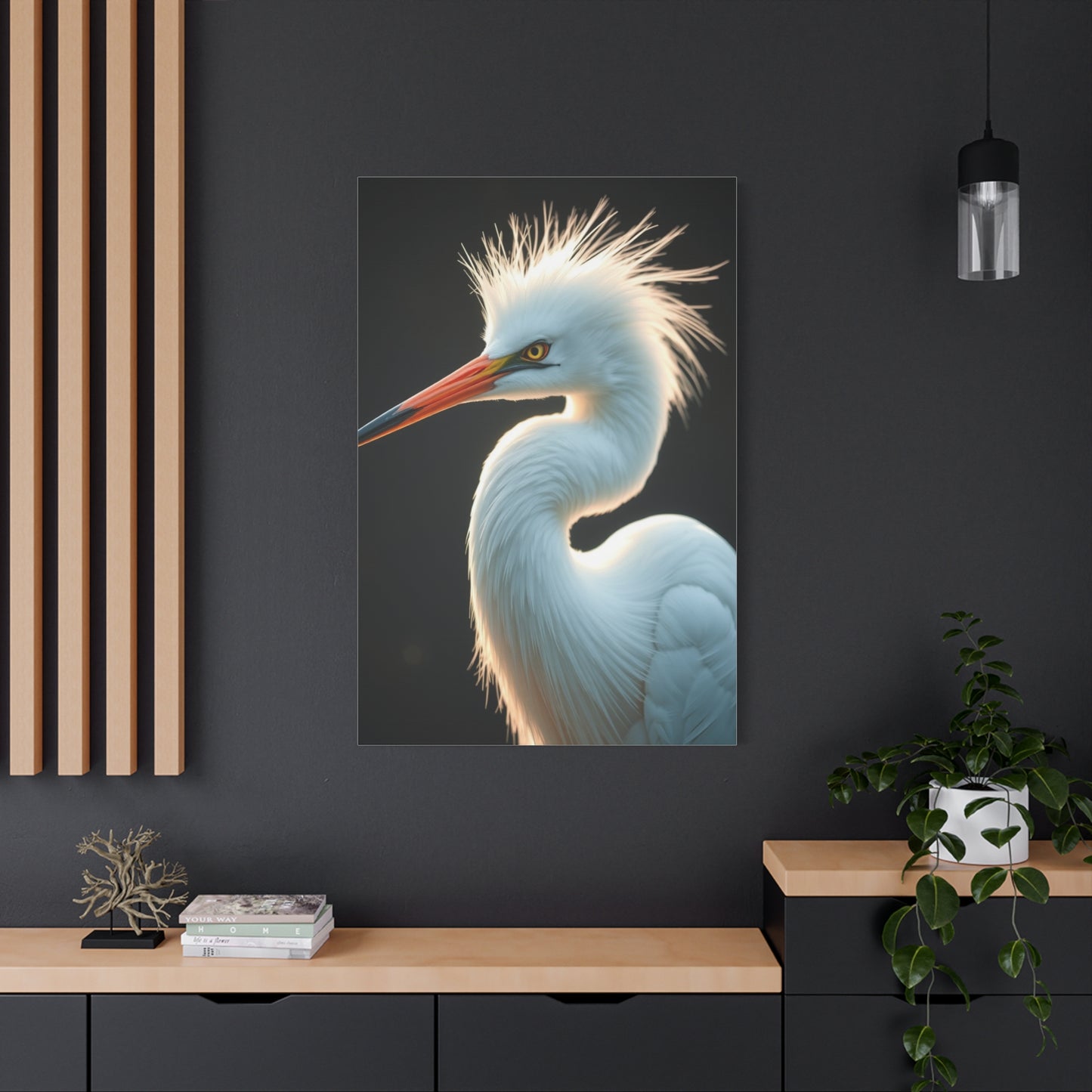 Vision Egret Art Art Wall Art & Canvas Print