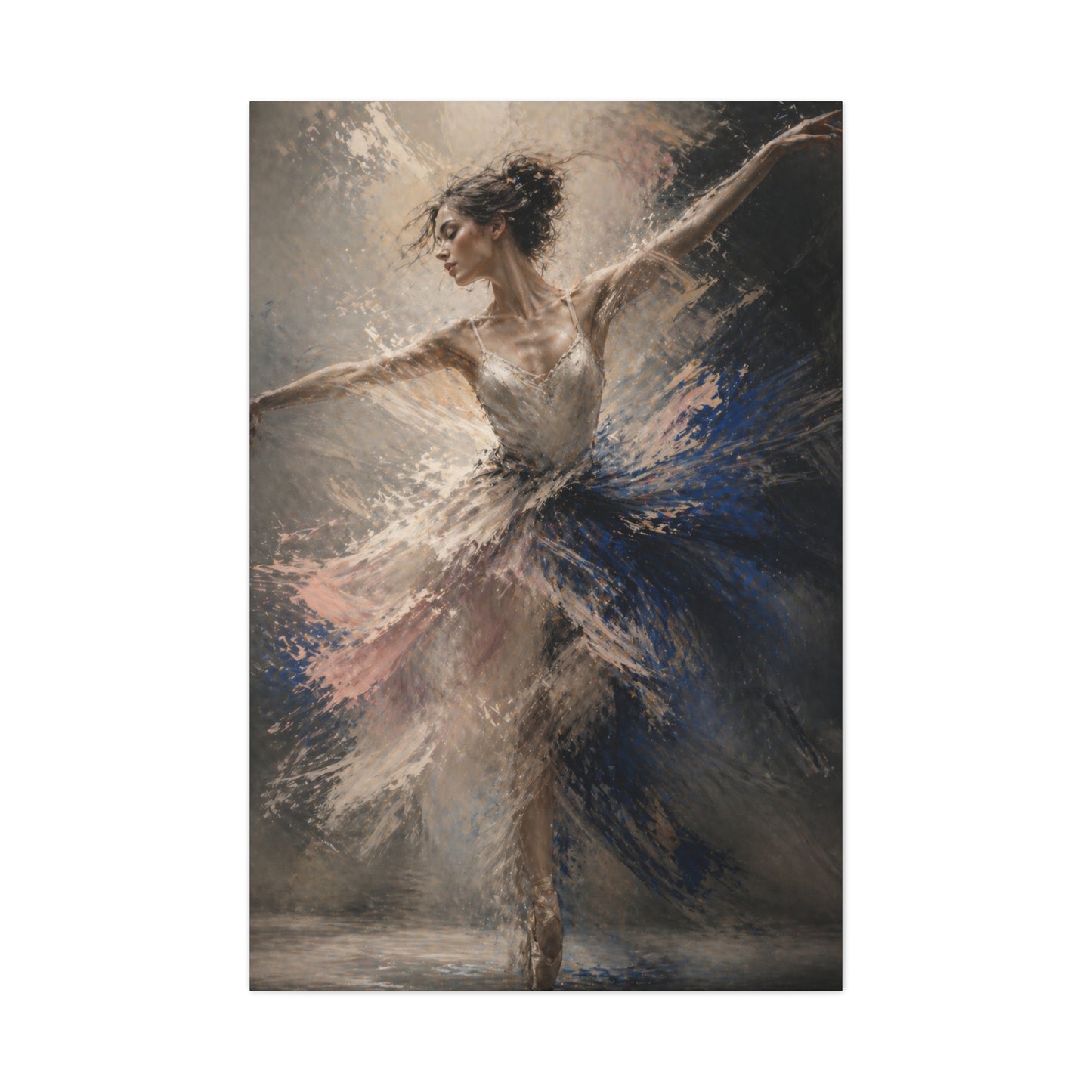 Expressive Ballet Motion Painting Wall Art & Canvas Print