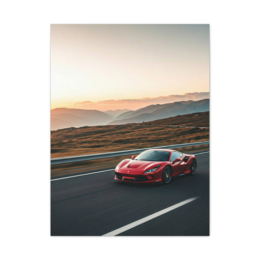 Ferrari F8 Tributo Winding Mountain Highway Wall Art & Canvas Prints
