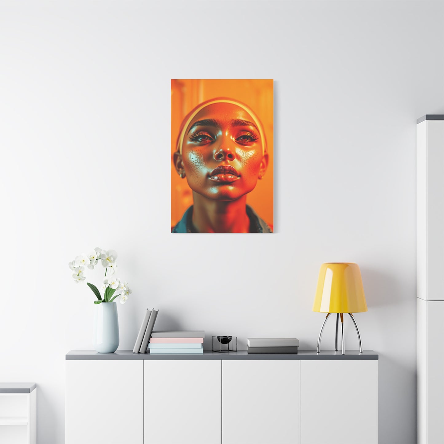Pop of Orange Art Luxury Canvas Wall Art & Canvas Print