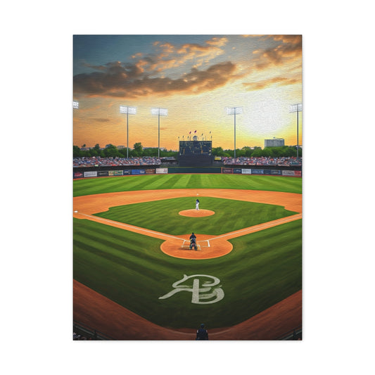 Sunset Baseball Field Peaceful Sports Landscape Wall Art & Canvas Prints