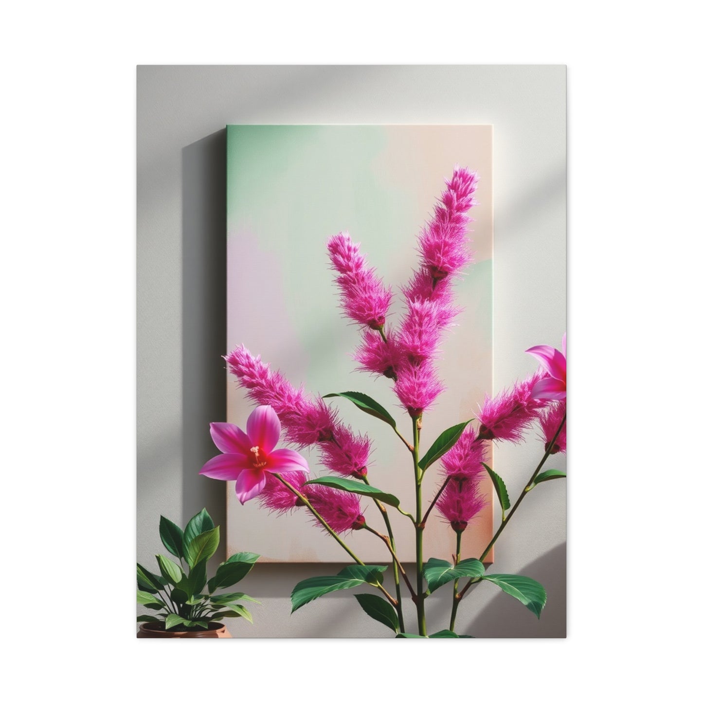 Supreme Green & Pink Canvas Art Collection Wall Art & Canvas Print