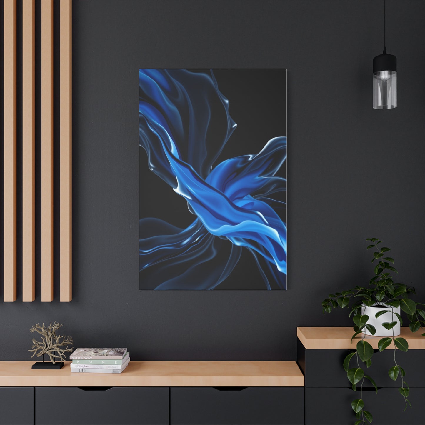 Supreme Black, White & Blue Art Collection Wall Art & Canvas Print