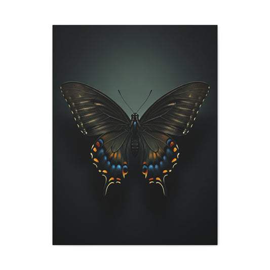 Midnight Swallowtail Butterfly with Jewel Wing Accents Wall Art & Canvas Prints