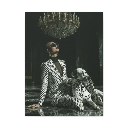 Dalmatian Fashion Editorial Portrait Wall Art & Canvas Print