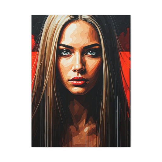 Intense Gaze Modern Portrait Wall Art & Canvas Print