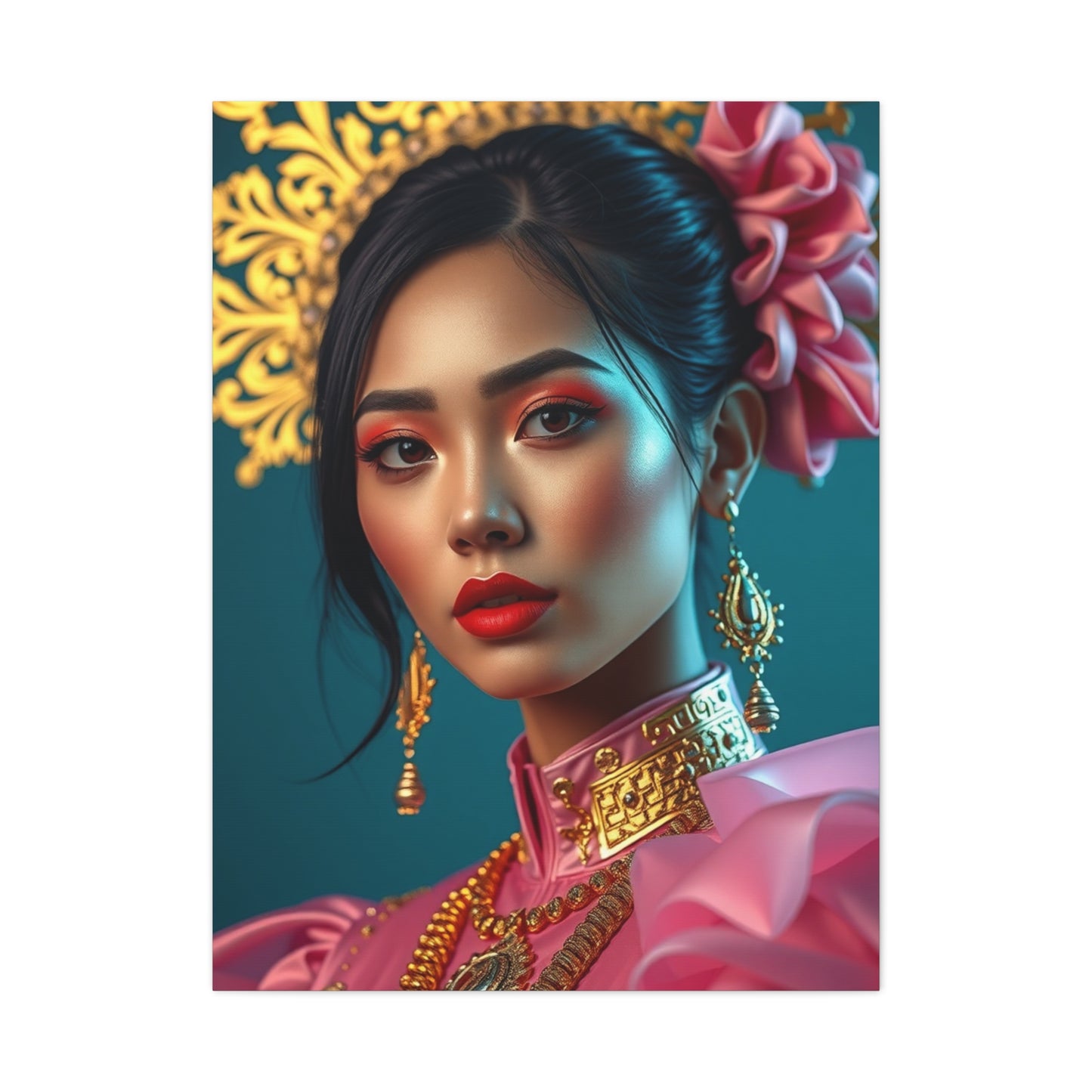 Masterpiece Gold & Pink Art Vision Wall Art & Canvas Print