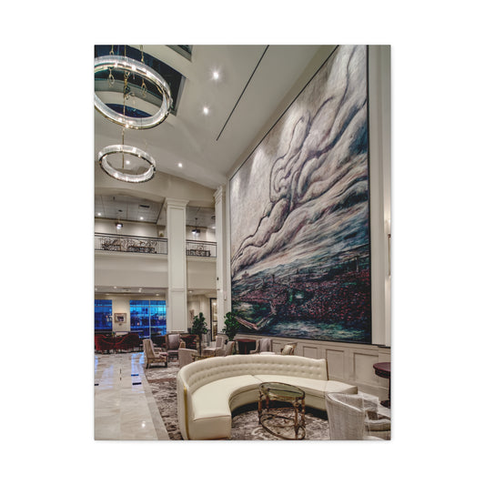 Panoramic Scenic Lobby Mural Landscape Wall Art & Canvas Print