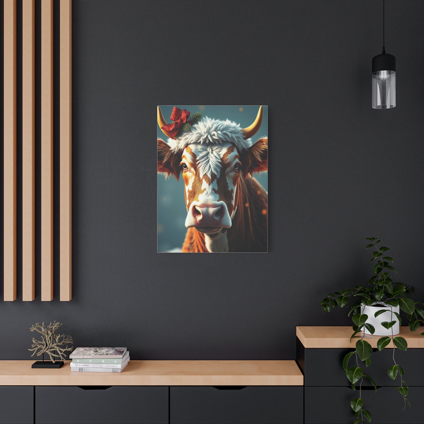 Masterpiece Christmas Cow Art Vision Wall Art & Canvas Print