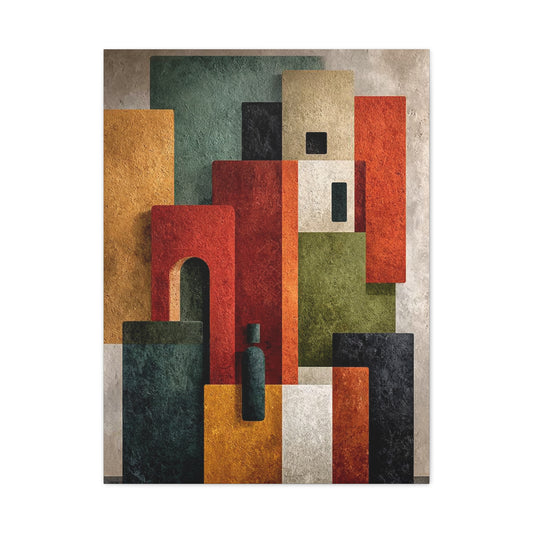 Contemporary Color Block Abstract Wall Art & Canvas Print