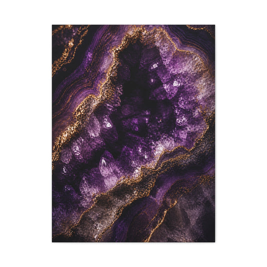 Amethyst Geode Crystal Abstraction Wall Art & Canvas Print