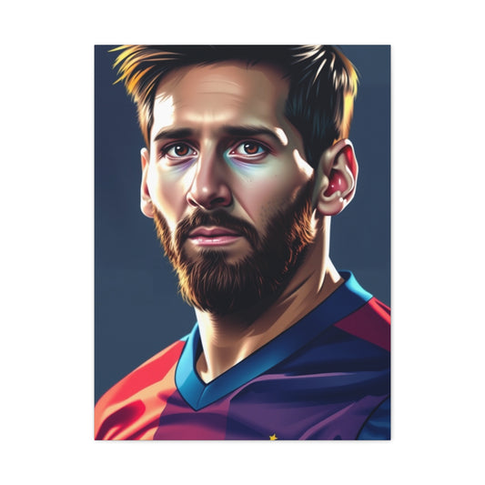 The Messi Opus: Illustrated Canvas Wall Art & Canvas Print