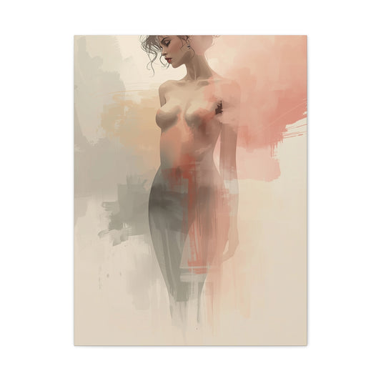 Soft Abstract Nude Silhouette Wall Art & Canvas Print