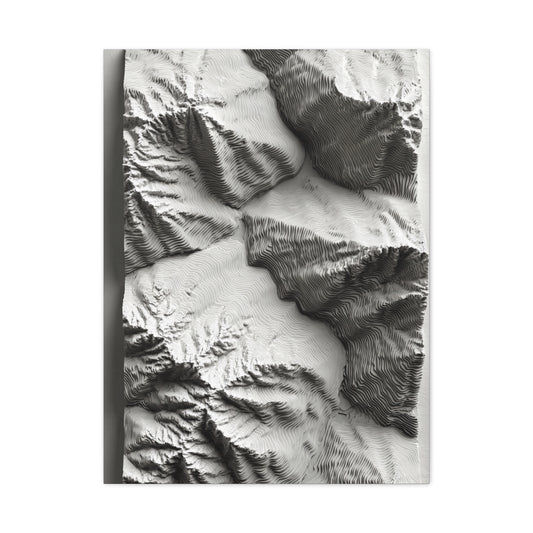 Sculpted Topographic Relief Wall Art & Canvas Print
