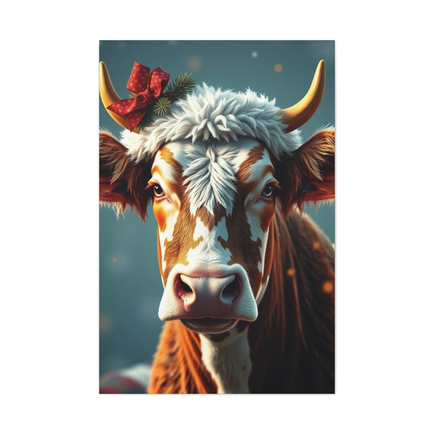 Masterpiece Christmas Cow Art Vision Wall Art & Canvas Print