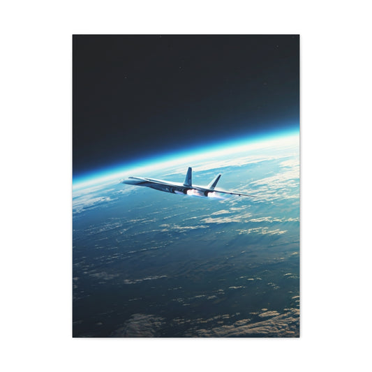 High-Altitude Spaceplane Earth Orbit Wall Art & Canvas Prints