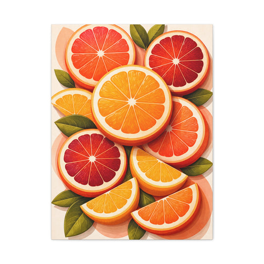 Modern Citrus Still Life Composition Wall Art & Canvas Print