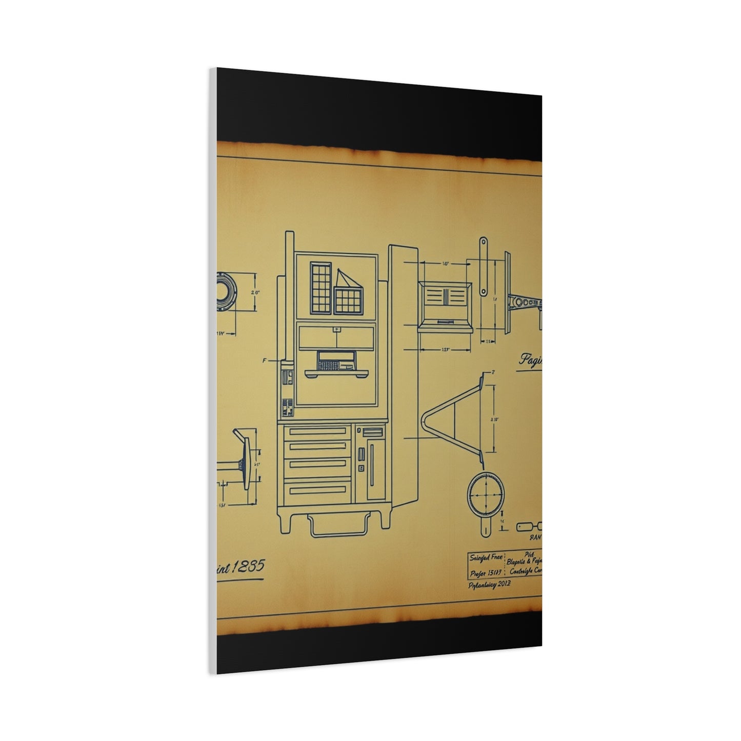 Elite Blueprint & Patent Sketches Art Vision Wall Art & Canvas Print