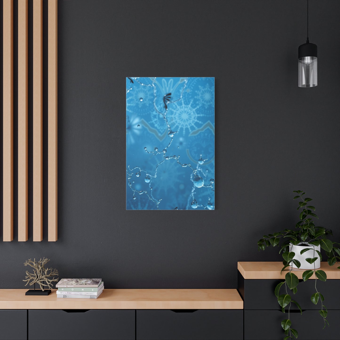 Vision Blue & Gray Art Art Wall Art & Canvas Print