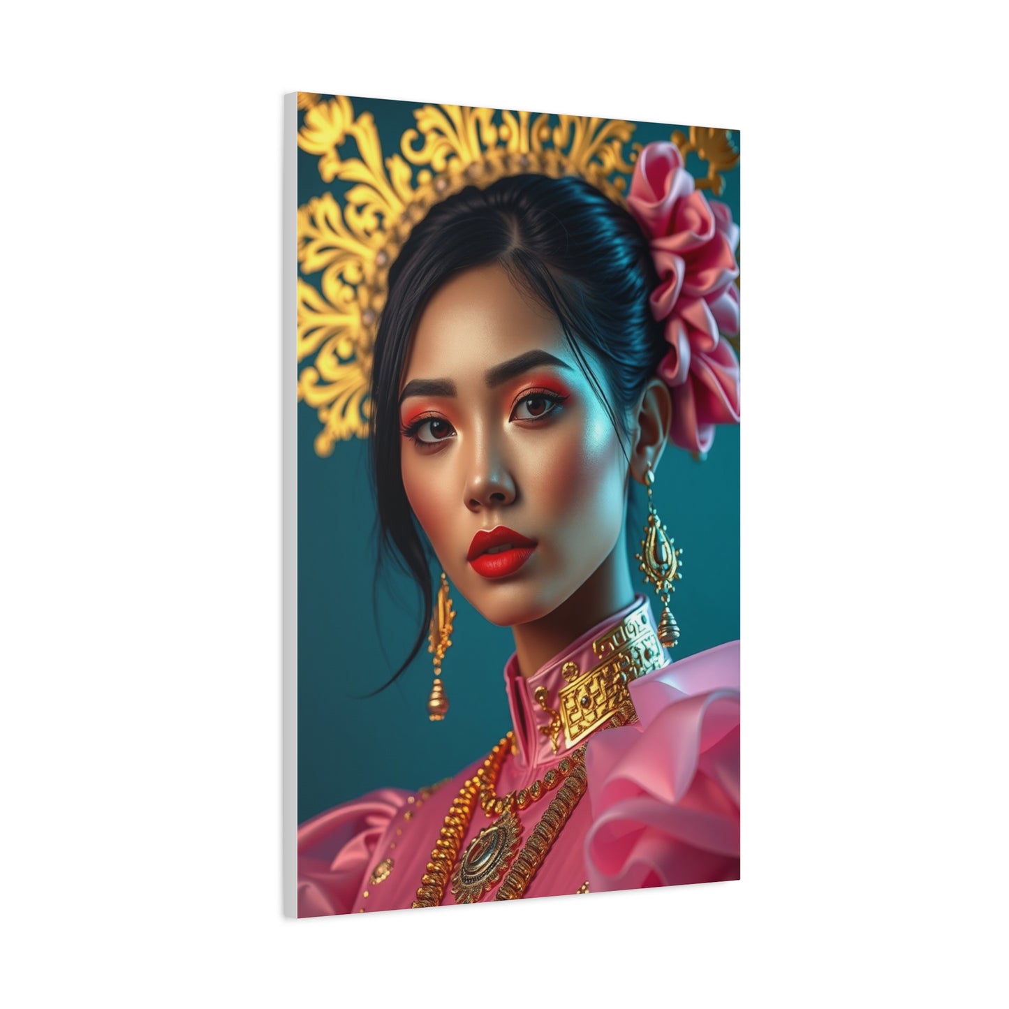 Masterpiece Gold & Pink Art Vision Wall Art & Canvas Print