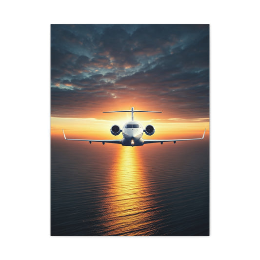 Sunset Horizon Aircraft Flight Wall Art & Canvas Prints