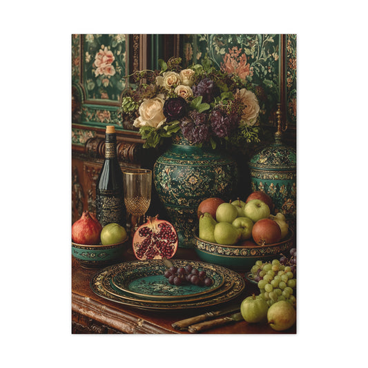 Ornamental Heritage Dining Still Life Wall Art & Canvas Print