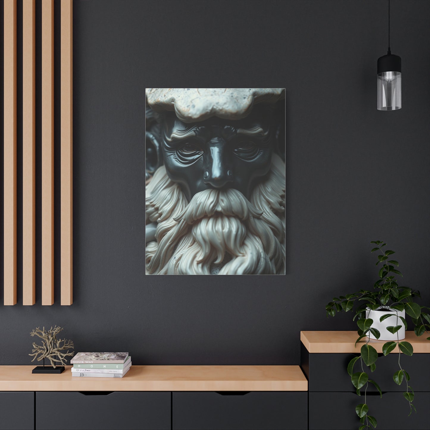 Supreme Charcoal, Onyx, and Ivory Art Collection Wall Art & Canvas Print
