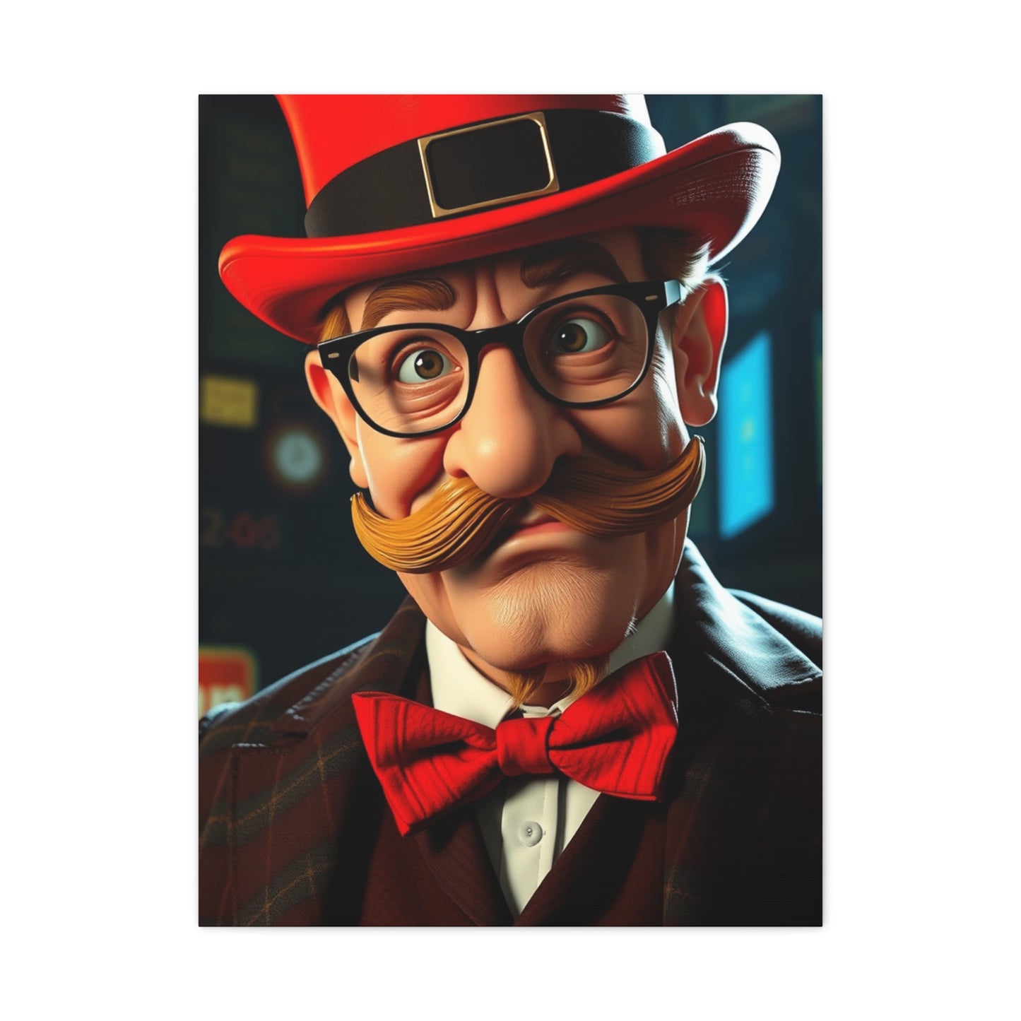 Rich Uncle Pennybags Art Refined Canvas Wall Art & Canvas Print