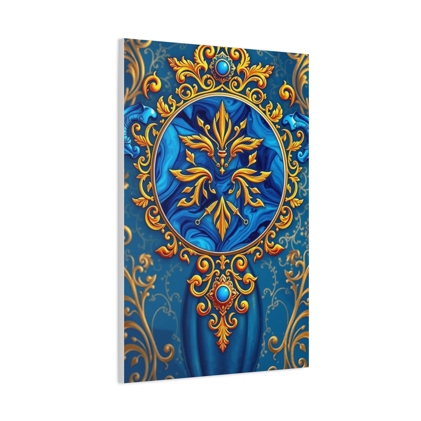 Vision Blue & Gold Art Art Wall Art & Canvas Print