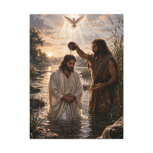 Baptism of Christ Sacred River Wall Art & Canvas Print